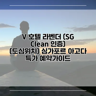 V 호텔 라벤더 (SG Clean 인증) (도심위치) 싱가포르 아고다 특가 예약가이드
