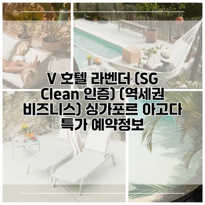 V 호텔 라벤더 (SG Clean 인증) (역세권 비즈니스) 싱가포르 아고다 특가 예약정보
