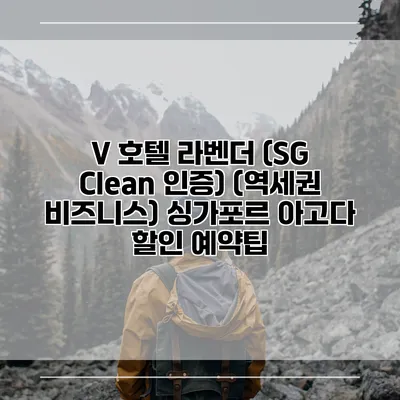 V 호텔 라벤더 (SG Clean 인증) (역세권 비즈니스) 싱가포르 아고다 할인 예약팁