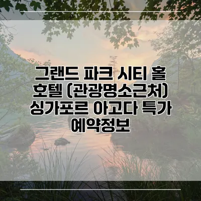 그랜드 파크 시티 홀 호텔 (관광명소근처) 싱가포르 아고다 특가 예약정보