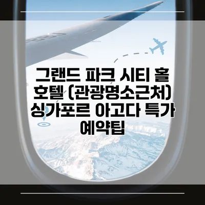 그랜드 파크 시티 홀 호텔 (관광명소근처) 싱가포르 아고다 특가 예약팁