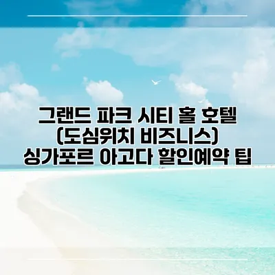 그랜드 파크 시티 홀 호텔 (도심위치 비즈니스) 싱가포르 아고다 할인예약 팁