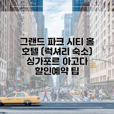 그랜드 파크 시티 홀 호텔 (럭셔리 숙소) 싱가포르 아고다 할인예약 팁