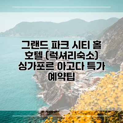 그랜드 파크 시티 홀 호텔 (럭셔리숙소) 싱가포르 아고다 특가 예약팁