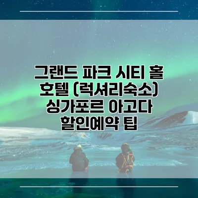 그랜드 파크 시티 홀 호텔 (럭셔리숙소) 싱가포르 아고다 할인예약 팁