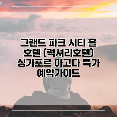 그랜드 파크 시티 홀 호텔 (럭셔리호텔) 싱가포르 아고다 특가 예약가이드
