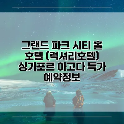 그랜드 파크 시티 홀 호텔 (럭셔리호텔) 싱가포르 아고다 특가 예약정보