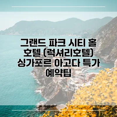 그랜드 파크 시티 홀 호텔 (럭셔리호텔) 싱가포르 아고다 특가 예약팁