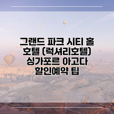 그랜드 파크 시티 홀 호텔 (럭셔리호텔) 싱가포르 아고다 할인예약 팁