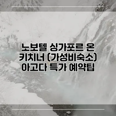 노보텔 싱가포르 온 키치너 (가성비숙소) 아고다 특가 예약팁