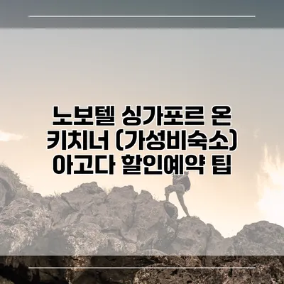 노보텔 싱가포르 온 키치너 (가성비숙소) 아고다 할인예약 팁