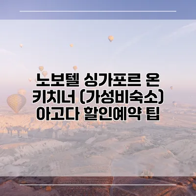 노보텔 싱가포르 온 키치너 (가성비숙소) 아고다 할인예약 팁