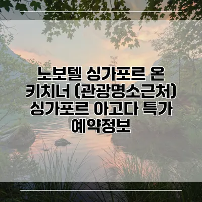 노보텔 싱가포르 온 키치너 (관광명소근처) 싱가포르 아고다 특가 예약정보