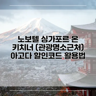 노보텔 싱가포르 온 키치너 (관광명소근처) 아고다 할인코드 활용법
