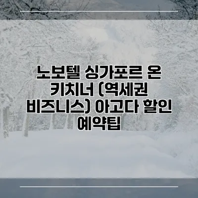 노보텔 싱가포르 온 키치너 (역세권 비즈니스) 아고다 할인 예약팁