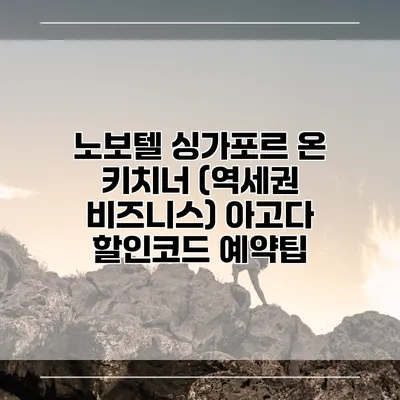 노보텔 싱가포르 온 키치너 (역세권 비즈니스) 아고다 할인코드 예약팁