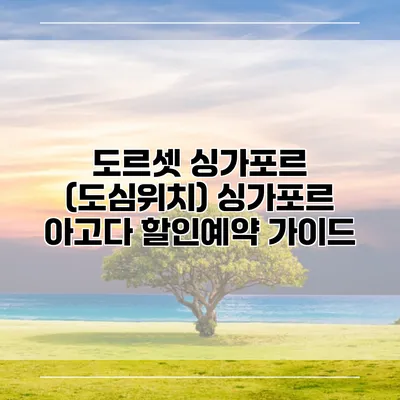 도르셋 싱가포르 (도심위치) 싱가포르 아고다 할인예약 가이드