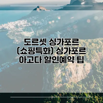 도르셋 싱가포르 (쇼핑특화) 싱가포르 아고다 할인예약 팁