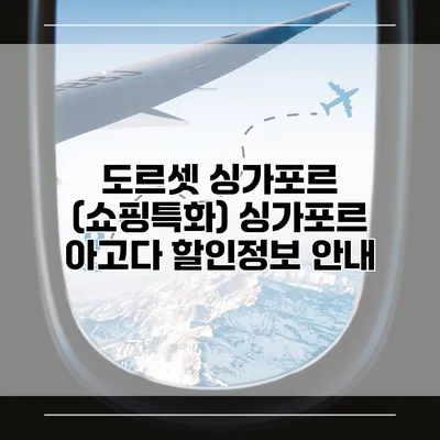 도르셋 싱가포르 (쇼핑특화) 싱가포르 아고다 할인정보 안내
