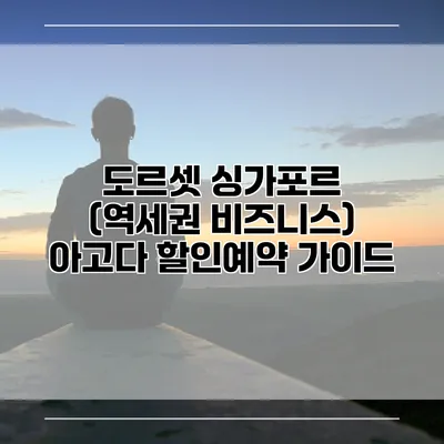 도르셋 싱가포르 (역세권 비즈니스) 아고다 할인예약 가이드
