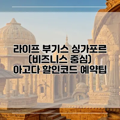 라이프 부기스 싱가포르 (비즈니스 중심) 아고다 할인코드 예약팁
