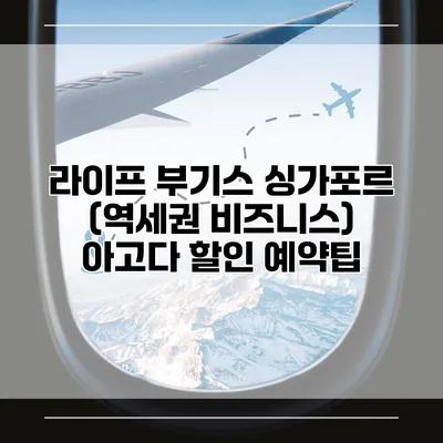 라이프 부기스 싱가포르 (역세권 비즈니스) 아고다 할인 예약팁