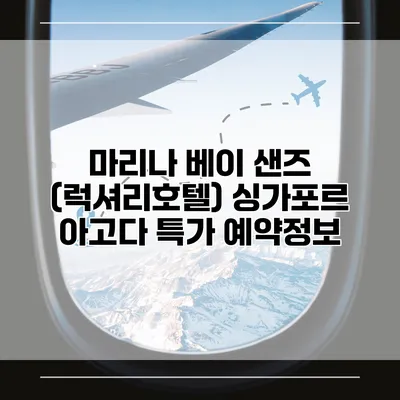 마리나 베이 샌즈 (럭셔리호텔) 싱가포르 아고다 특가 예약정보