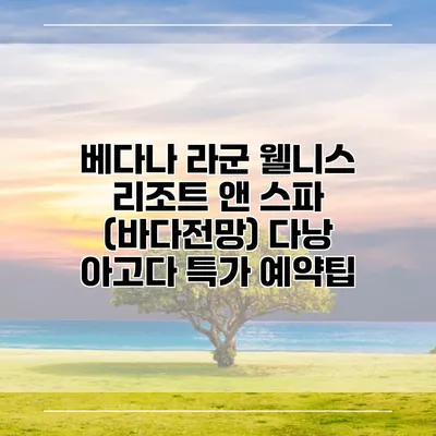 베다나 라군 웰니스 리조트 앤 스파 (바다전망) 다낭 아고다 특가 예약팁