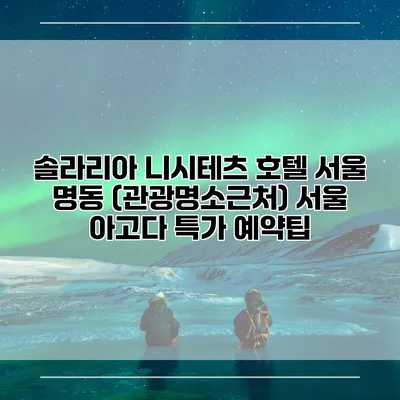 솔라리아 니시테츠 호텔 서울 명동 (관광명소근처) 서울 아고다 특가 예약팁