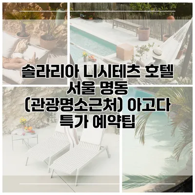 솔라리아 니시테츠 호텔 서울 명동 (관광명소근처) 아고다 특가 예약팁