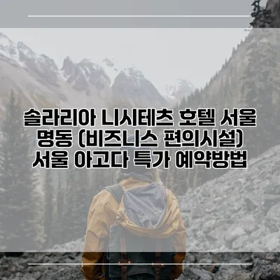 솔라리아 니시테츠 호텔 서울 명동 (비즈니스 편의시설) 서울 아고다 특가 예약방법
