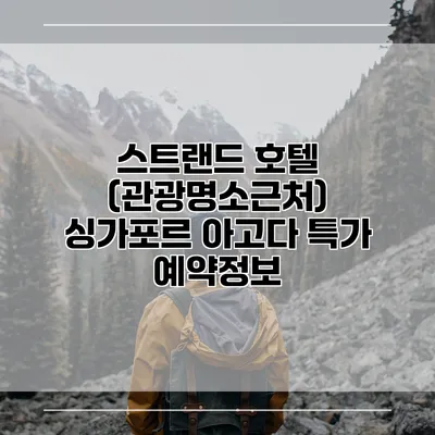 스트랜드 호텔 (관광명소근처) 싱가포르 아고다 특가 예약정보