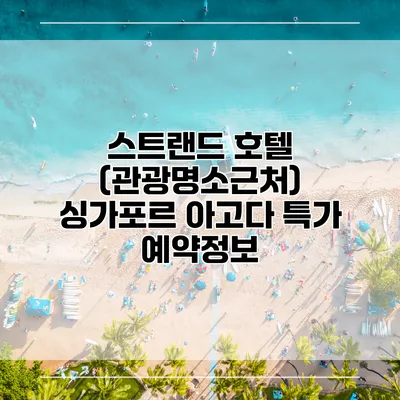 스트랜드 호텔 (관광명소근처) 싱가포르 아고다 특가 예약정보