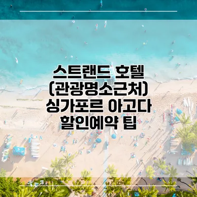 스트랜드 호텔 (관광명소근처) 싱가포르 아고다 할인예약 팁