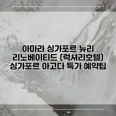 아마라 싱가포르 뉴리 리노베이티드 (럭셔리호텔) 싱가포르 아고다 특가 예약팁