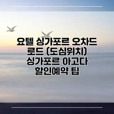 요텔 싱가포르 오차드 로드 (도심위치) 싱가포르 아고다 할인예약 팁