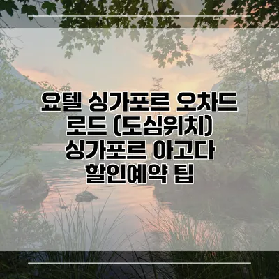 요텔 싱가포르 오차드 로드 (도심위치) 싱가포르 아고다 할인예약 팁