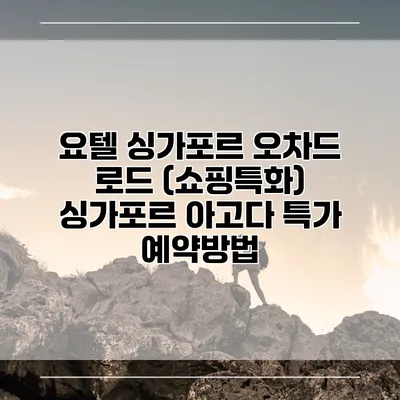 요텔 싱가포르 오차드 로드 (쇼핑특화) 싱가포르 아고다 특가 예약방법