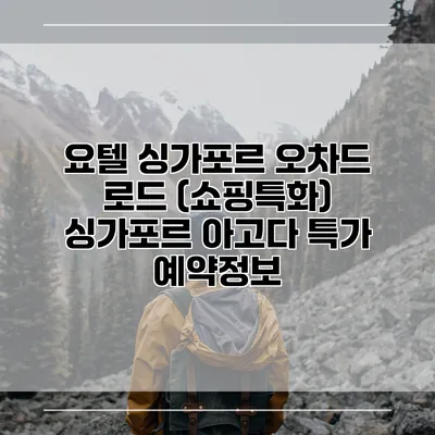 요텔 싱가포르 오차드 로드 (쇼핑특화) 싱가포르 아고다 특가 예약정보