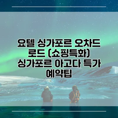요텔 싱가포르 오차드 로드 (쇼핑특화) 싱가포르 아고다 특가 예약팁