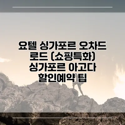 요텔 싱가포르 오차드 로드 (쇼핑특화) 싱가포르 아고다 할인예약 팁