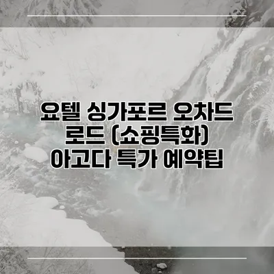 요텔 싱가포르 오차드 로드 (쇼핑특화) 아고다 특가 예약팁