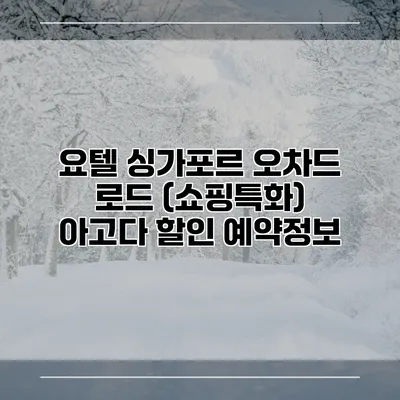 요텔 싱가포르 오차드 로드 (쇼핑특화) 아고다 할인 예약정보