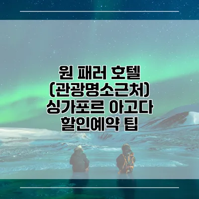 원 패러 호텔 (관광명소근처) 싱가포르 아고다 할인예약 팁