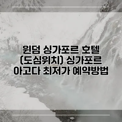 윈덤 싱가포르 호텔 (도심위치) 싱가포르 아고다 최저가 예약방법