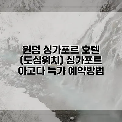 윈덤 싱가포르 호텔 (도심위치) 싱가포르 아고다 특가 예약방법