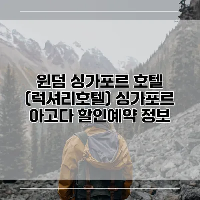 윈덤 싱가포르 호텔 (럭셔리호텔) 싱가포르 아고다 할인예약 정보