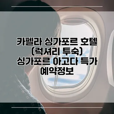 카펠라 싱가포르 호텔 (럭셔리 투숙) 싱가포르 아고다 특가 예약정보