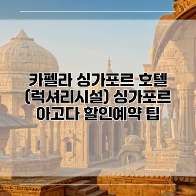 카펠라 싱가포르 호텔 (럭셔리시설) 싱가포르 아고다 할인예약 팁