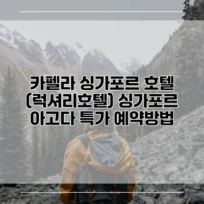 카펠라 싱가포르 호텔 (럭셔리호텔) 싱가포르 아고다 특가 예약방법